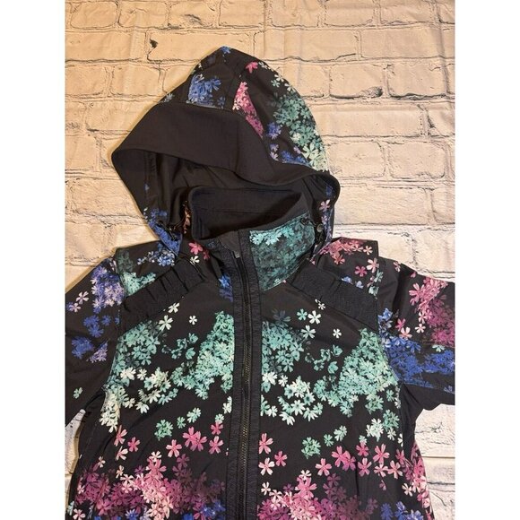 Lululemon Run: Bandit Jacket Petal Pop Multi / Black Size 4 - Picture 5 of 15